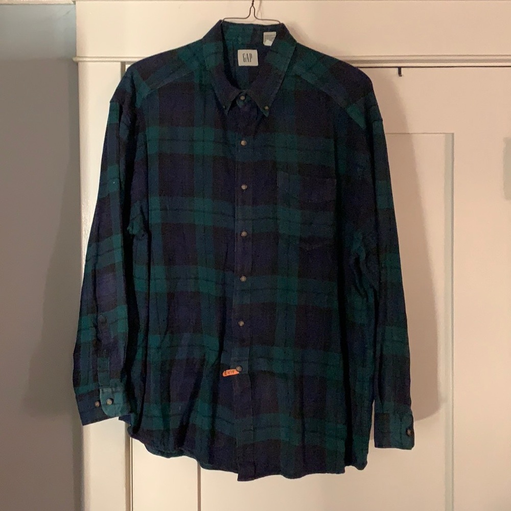 1980’s cotton heavy button-down striped Vintage